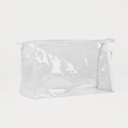 Cosmetic bag with lightning, white color-1