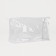 Cosmetic bag with lightning, white color
