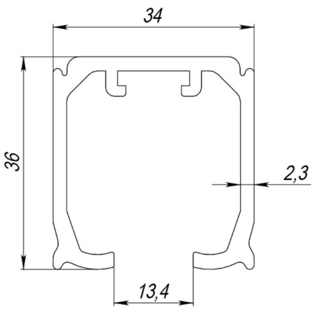 Upper guide Comfort-Pro 80.2.3.2000 Track, 2 m-1