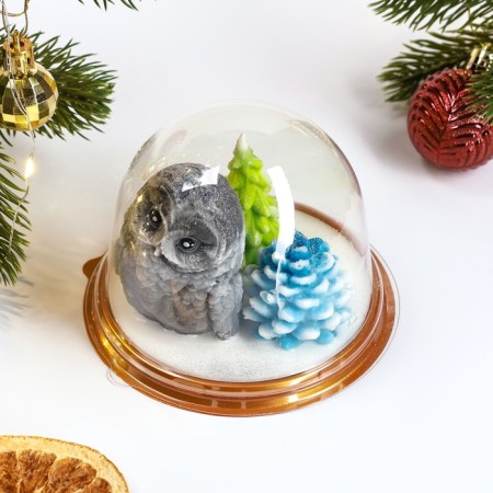 Figure soap - set "owl, Christmas tree, bump" 120gr