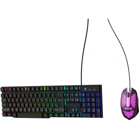 Keyboard + Mouse Rickle 400GMK Claw: Black Mouse: Black USB LED (1546779)-5