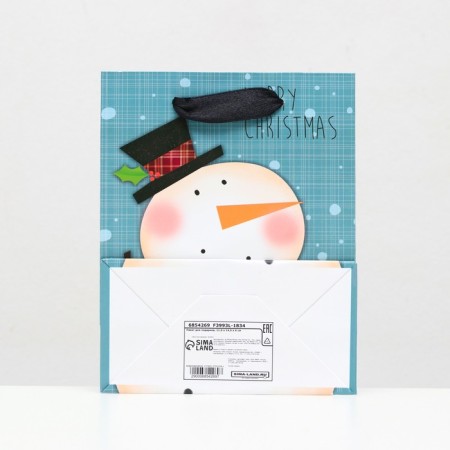 Laminated "snowman" 11.5 x 14.5 x 6 cm-3