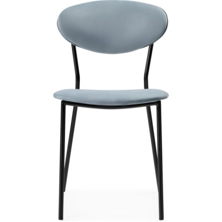 STULL OF A METAL CRACE CRACE Metal/velor, Black/Blue 46x60x82 cm-1