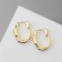 Earrings Metal "Bohemia" Virazh bend, Color Gold