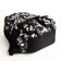School backpack of textiles with lightning, external pocket, black color