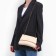 Women's bag made of artificial leather with a valve, 26x16x9 cm, beige color