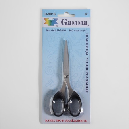 Scissors are universal, heat -resistant handles, 6 ", 16 cm, black color-3