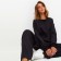 Women's costume (sweatshirt/pants), black color, size 46