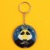 Keychain for keys with a flashlight "Panda", 5 x 5 cm