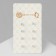 Pusets 4 pairs of "romance" heart, white-radiant color in silver