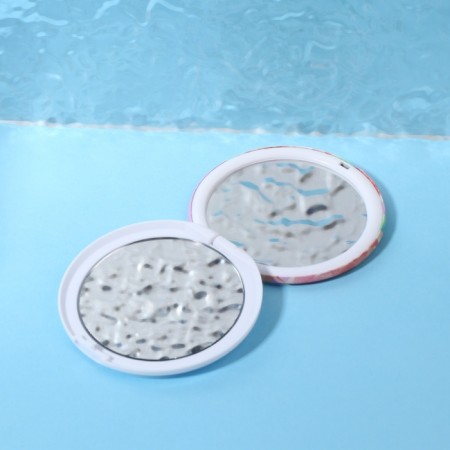 Folding mirror "flowers", d = 7.5 cm, pink color-2