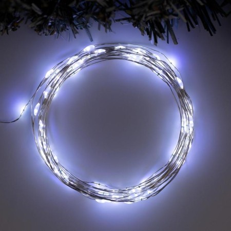 Garland “thread” 5 m dew, ip20, silver thread, 100 LED, white glow, 2 modes, AAH3
