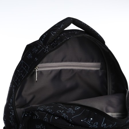 Backpack from textiles on lightning, Erich Krause, 1 pocket, black color-5