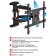 ARM Media Cobra-60, up to 45 kg, 32-65, wall-mounted, rotor and slope, black