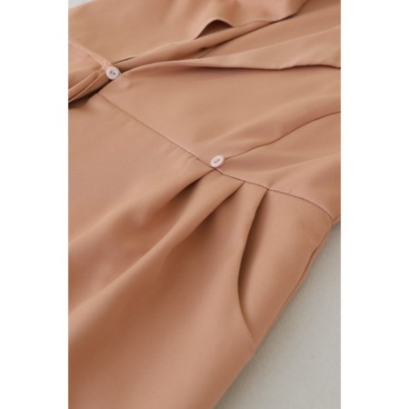 Female dress, size 56, beige color-9