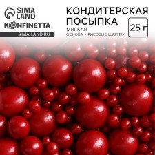 Sprinking confectionery soft: red, 25 g.