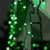 Garland "fringe" 3 × 0.6 m, IP44, UMS, dark thread, 160 LED, green glow, white flicker, 220 V