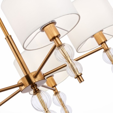 Suspended EVOLUCE lamp. Sle105713-05. Ramer. 5x40 watts, E14, 65x65x45 cm, brass color, transparent-4
