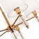 Suspended EVOLUCE lamp. Sle105713-05. Ramer. 5x40 watts, E14, 65x65x45 cm, brass color, transparent