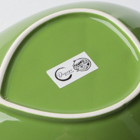 Ceramic “Artishki” salad bowl, green, 20 x 17 cm, 600 ml, green color-6