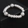 Bracelet Pearl "Bride" with rhinestones, ball No. 8.12, white color, d = 5.5 cm