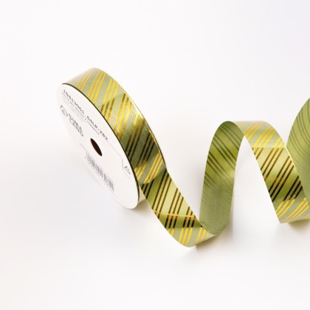 Tape for decor and gifts, "stripes", gold, 2 cm x 50 m-1