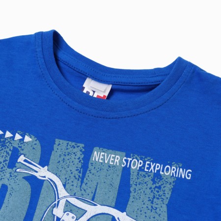 T -shirt for a boy, blue color, height 110 cm-1
