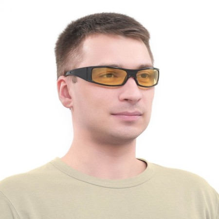 Sunglasses of the driving drift, yellow lens, black arches 14x4x4 cm