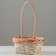 Set of wicker baskets, D16x10/31 cm, D19x10/32 cm, d21x11/36 cm, 3 pcs, peach, bamboo