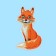 Thermal appliance "Fox", 7.4 × 12.3 cm, orange color