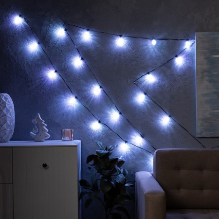 Smart garland “thread” 6 m with nozzles “cones”, IP20, dark thread, 20 LED, glow RGB, USB-4