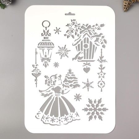 Stencil plastic "New Year's lights"-1