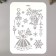 Stencil plastic "New Year's lights"
