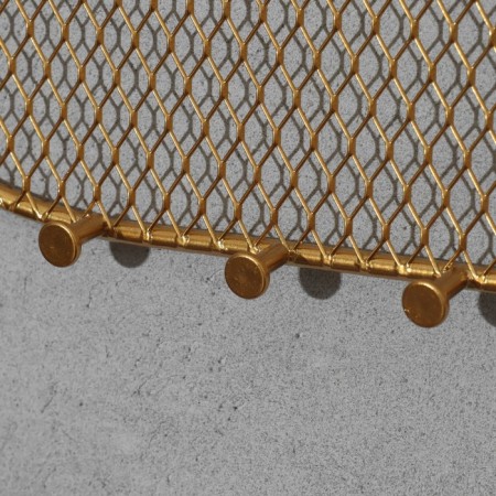 Organizer wall mesh "Oval" 19 hooks, 40 × 20.5 cm, gold color-3
