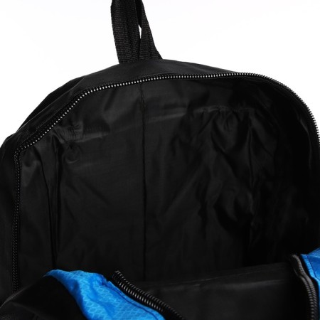 A backpack on a zipper with an increase, 55l, 5 external pockets, blue color-8