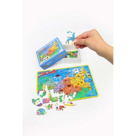 Wooden puzzle "Map of Russia"-5