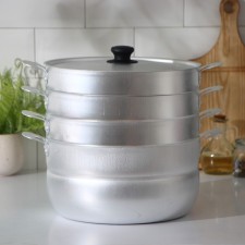 Manti-Kazan, 6 l, with 3 nets, metal cover