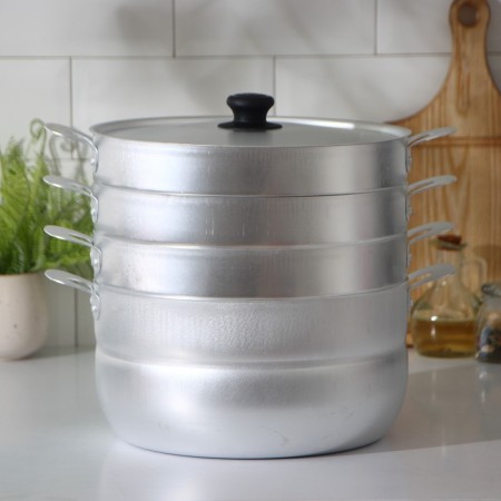 Manti-Kazan, 6 l, with 3 nets, metal cover