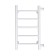 Water towel "Sanprise" Aurora P5, 300x600 mm, side connector., White matte