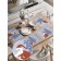 A set of napkins for setting the table "Santa Claus under the Christmas tree", rectangular, rounded edges, size 30x46 cm, 4 pcs