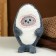 Soft toy "Cat" in a shark costume, 25 cm, gray color