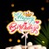 Topper "Happy Birthday. Kono", pink with blue, with a bow, give beautifully