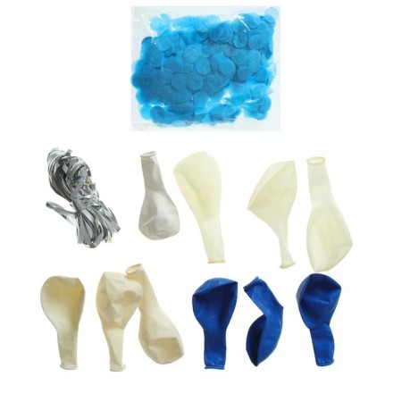 A 2 -year -old ball fountain for a boy, latex, foil, confetti, 10 pcs.-2