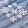 Glass Stick "White Snowflake" (set 9 pcs) 18.5x18.5 cm