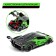 Metal machine "coupe", 1:24, doors, hood, trunk, inertia, green color are opened