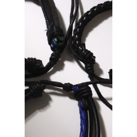 Bracelet Skin "Alcion", black color, d = 7.5 cm-2
