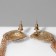 Earrings hanging "tiger" chains, color gold, 12 cm