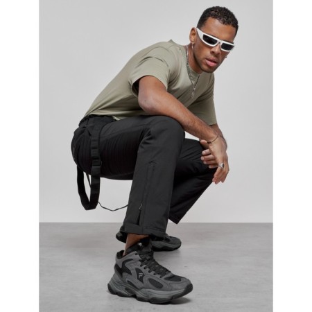 Semi -combinezone ski insulated male winter, size 54, black color-4