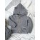 Baby blouse with a hood, height 92 cm, color gray color