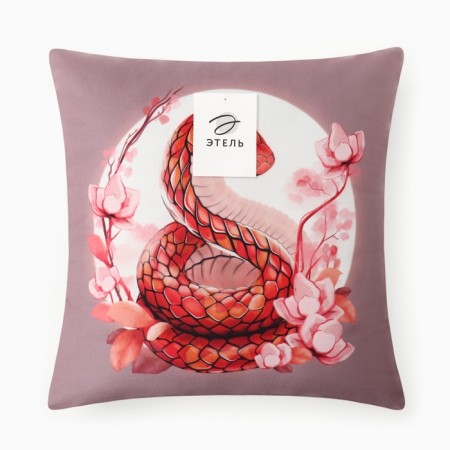 Pillow Ethel "Fiery Snake" 40x40 cm, 100% p/e, velor-4